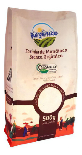 Kit 2x: Farinha De Mandioca Branca Orgânica Biorgânica 500g