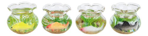 I Minipecera De Cristal Para Casa De Muñecas, 4 Piezas,