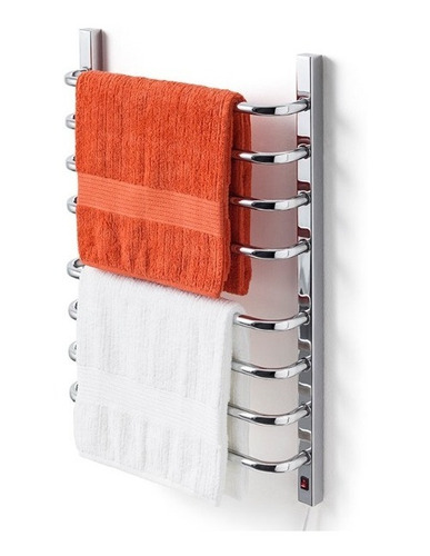 Toalheiro Térmico Grande 2 Toalhas Cromado 127V Fio Direito Flape