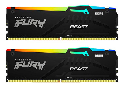 Memoria Kingston Fury Beast, Rgb, 64 GB (2 x 32 GB), DDR5, 6000 MHz