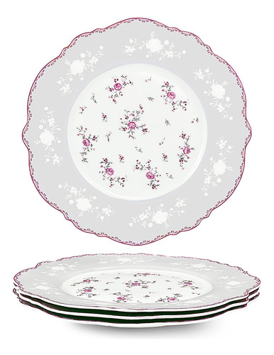 Fanquare Platos De Postre De Porcelana De 8 Pulgadas Jueg...