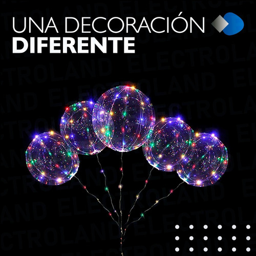 Globo Luminoso Led Cristal Multicolor Alambre Palito 18 PuLG