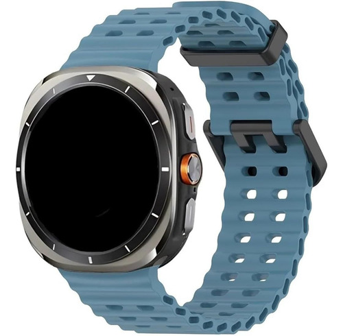 Malla Ocean Para Smartwatch Samsung Watch 7 Ultra 47mm 10- Azul Zafiro 3.44 Cm