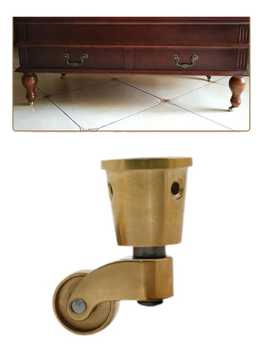 Ruedas Giratorias De Latón Para Muebles, Estilo A