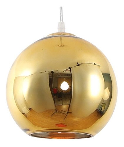 Luminaria Colgante Esferica 25cm E27 Dorado Etheos Col25de