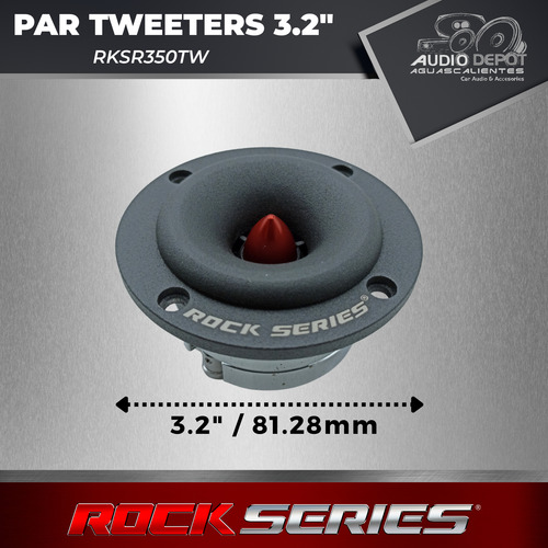 Par De Tweeter Bala 3.2puLG 110w Rms Rock Series Rks-r350tw