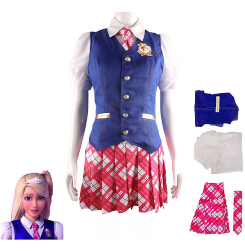 Cosplay Barbie Uniforme Escolar Tights Party Carnival