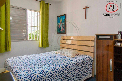 Imagem 8 de 27 de Apartamento Com 2 Dormitórios, 2 Banheiros, 1 Garagem Fechada E Elevador, À Venda, 75 M², Por R$ 395.000,00 - Aparecida - Santos/sp - Ap10600