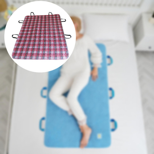 Colchoneta De Posicionamiento Con Asas Plaid Rojo 80x90cm