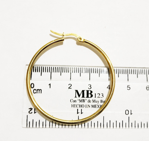 Arracadas Aretes Oro Laminado 24k Alta Calidas 4cm
