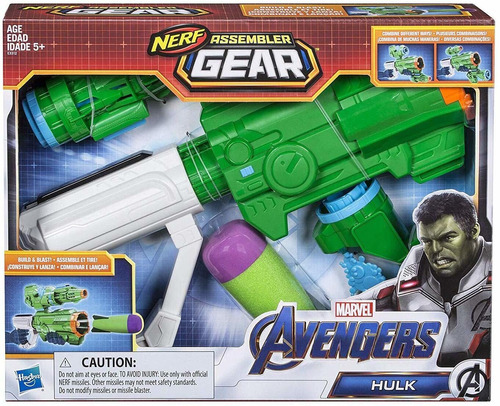 Lanzador De Juguete Nerf Marvel Avengers Endgame Hulk Fr22pj 