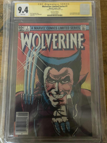 Solo Cómic Wolverine 1 Firma Frank Miller Variant Cgc 9.4