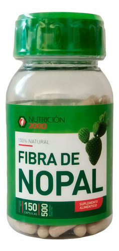 Capsulas De Fibra De Nopal 100% Natural 150cap Nutricion2000