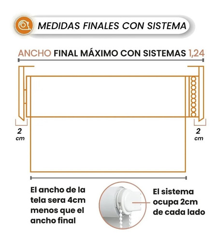 Imagen 5 de 9 de Cortina Roller Blackout 104x240cm Standard Roller Rollerpro