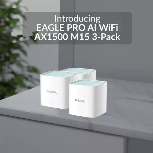 Router Mesh D-link M15 Ax1500 Wifi 6 Eagle Pro Ai 3 Pack