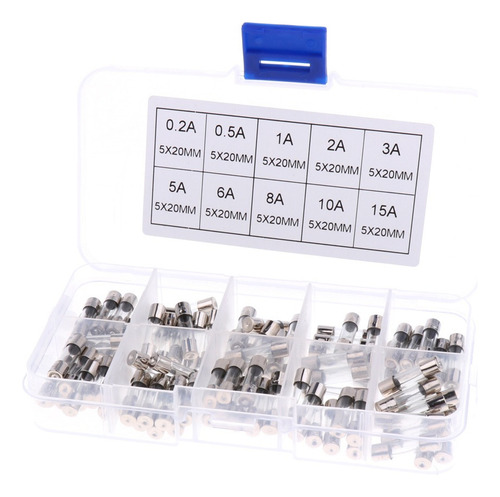 100pcs Fusibles De Vidrio Agu Con Caja Para Sistema Audio