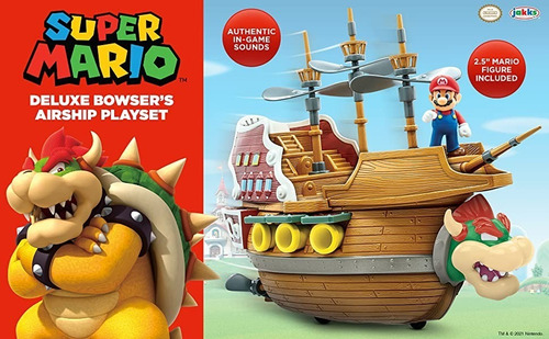 Set De Lujo Super Mario: Barco Dirigible Bowser Con Sonidos