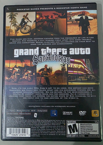 Grand Theft Auto: San Andreas - Ps2 Japones (Usado)
