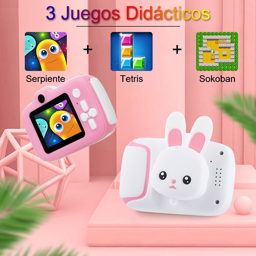 Cámara Video Digital Niño Niña Con 32gb Memoria Juegos 20mp