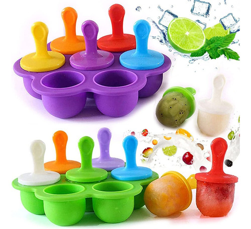 2 Juegos De Moldes De Silicona For Paletas De Helado.