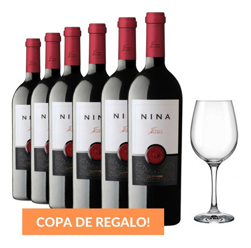 Vino Gran Nina Malbec Caja X 6 X 750ml. --