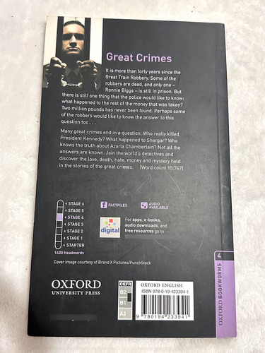 Libro Great Crimes De John Escott En Inglés Editorial Oxford (Usado)