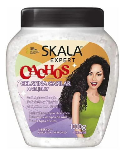Skala Cachos Gelatina Capilar + Mais Cachos Crema D/p 1kg