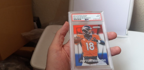 2014 Panini Prizm Red White Blue Peyton Manning Psa 9 Mint