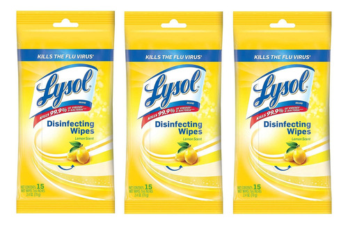 Lysol Desinfectando Toallitas Para Llevar, Aroma De Limón,