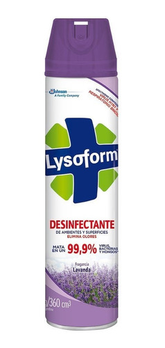 Desinfectante En Aerosol Lysoform Lavanda 360cc - 3 Unidades