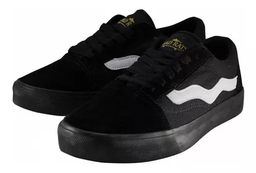 Tênis Mad Rats Old School black branco - LOKAL SKATE SHOP