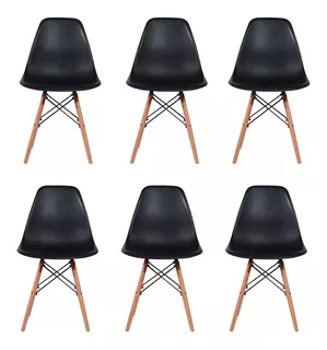 Juego De 6 Sillas Eames Modernas Para Comedor Bárbara Home