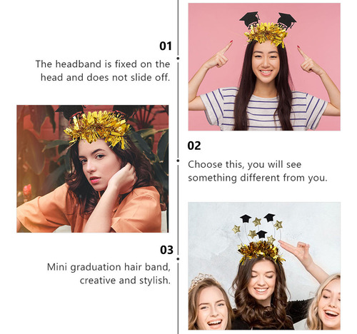 2 Diademas De Graduación Para El Pelo De Soltero