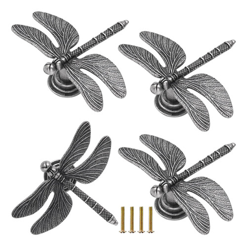 4 Pcs Dragonfly Cabinet Knobs,drawer Cabinets Dresser Cupbo.