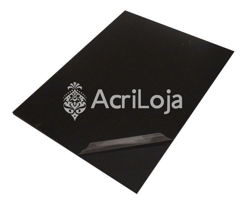 Chapa Placa De Acrílico Preto 100cm X 50cm Esp. 2mm