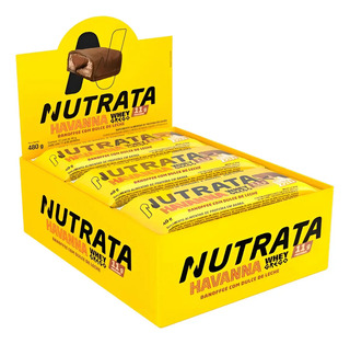 Whey Grego Bar Havanna Caixa 12 Unidades - Nutrata Sabor Banoffee Com Doce De Leite