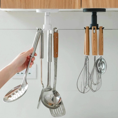 Gancho Giratorio Organizador Alacena Cocina Baño Utensillos