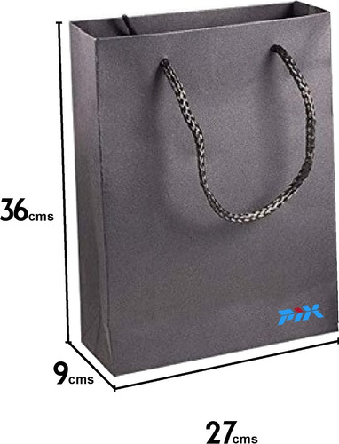 Pack 12 Bolsas Papel Kraft Reciclado Regalos 27x36x9cms/ Pix