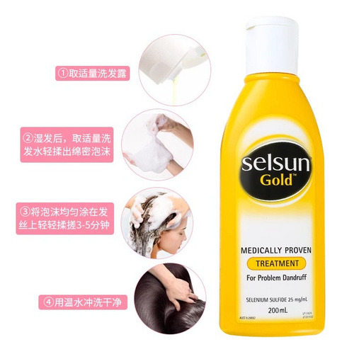 Shampoo Selsun Par Gold Com Aminoácidos A E Sulfeto De Selên