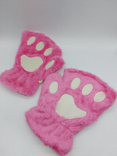 Guantes Neko Huella De Gato De Peluche Otaku Kawaii Cosplay