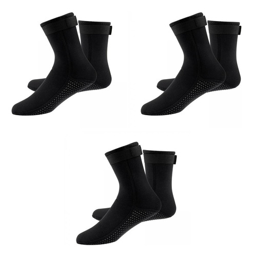 3 Pares De Botas De Neopreno De Neopreno De 3 Mm Para Surf,