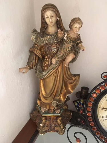 Figura Santa Virgen Del Carmen Olot Años 1920 Española