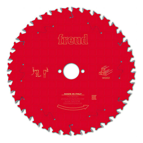 Disco De Serra Circular 235mm Para Madeira Fr20w004h Freud Cor Vermelho