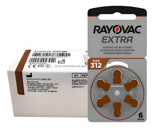 Pilas Audifono Pa12 Rayovac Extra Pr 41 Pack X 60