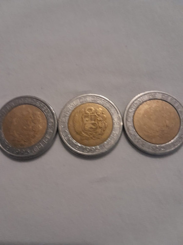 Moneda De 2 Soles De 1995  (lote De 3 Monedas)