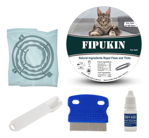 Collar Antipulgas Y Garrapatas Para Gatos Fipukin Natural &