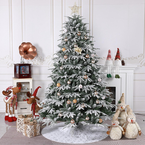 \ Falda De Árbol De Navidad, Cubierta De Falda De 90cm Plata