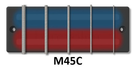 Imagem 2 de 4 de Captador P/ Baixo Bartolini M45c-b Soapbar Humbucker Braço