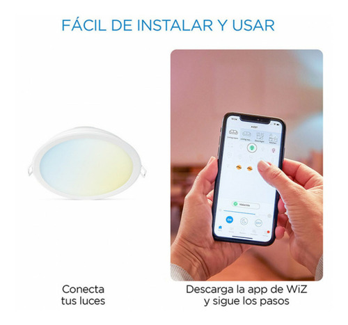 Imagen 3 de 4 de Plafón Inteligente Wifi 24w Wiz - 929002532712