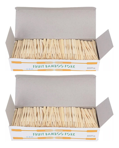 Tenedores Desechables De Bambú Para Tarta De Postre, 1600 Un